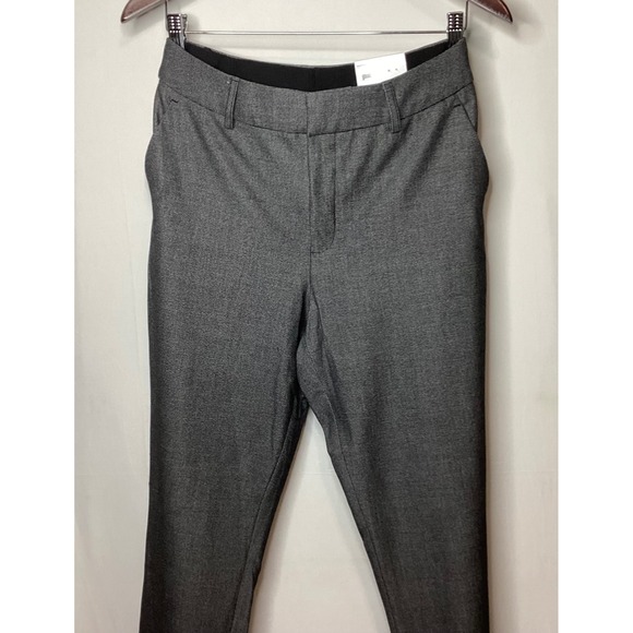 Nine West Womens Skinny Mid Rise Pants Black Gray Textured Stretch Size 6 - Picture 2 of 14
